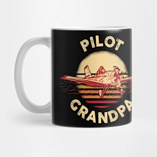 Pilot Grandpa Funny Aviation Gift Mug